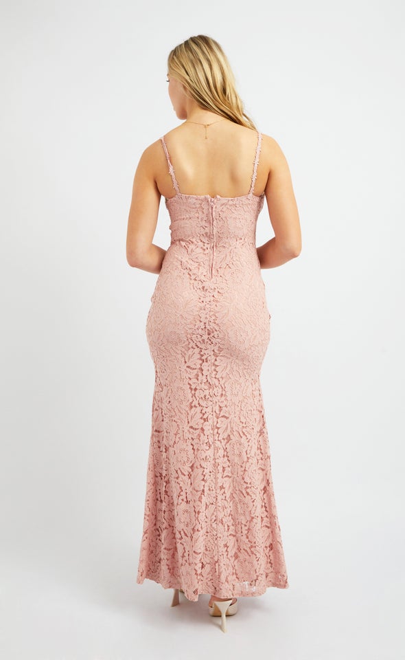 Floral Lace Trim Gown Pagani