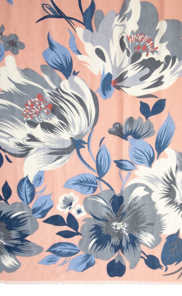 Floral Print Scarf Blush