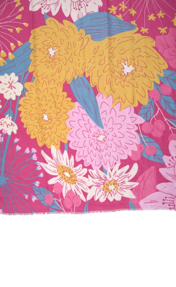 Floral Print Scarf Pink/floral