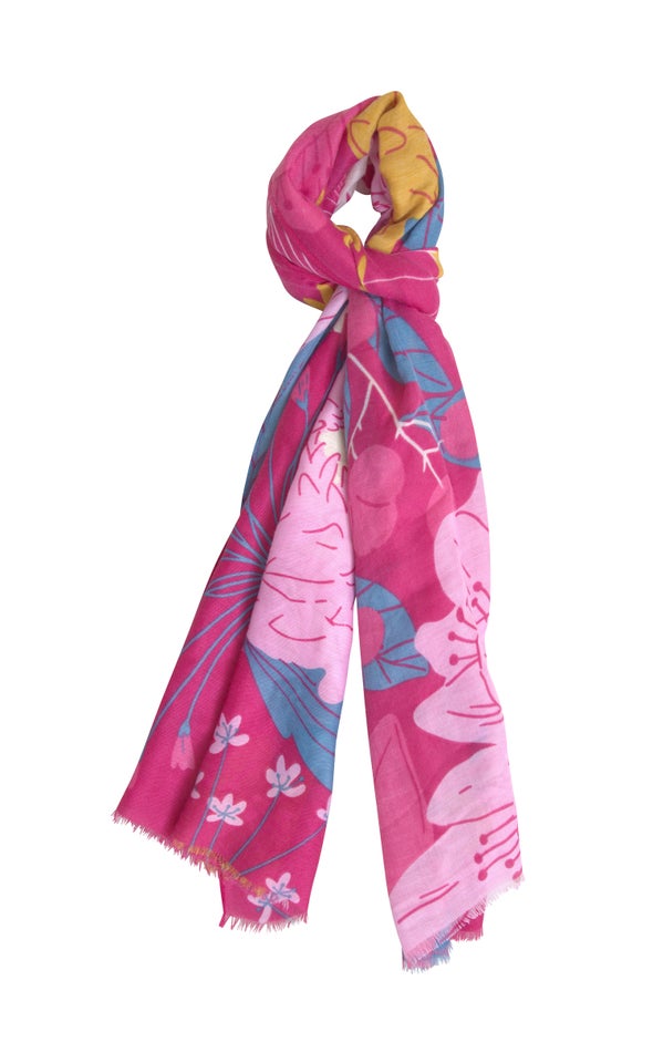 Floral Print Scarf Pink/floral