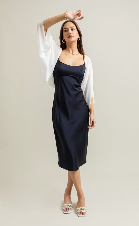Fluted Sleeve Bolero White