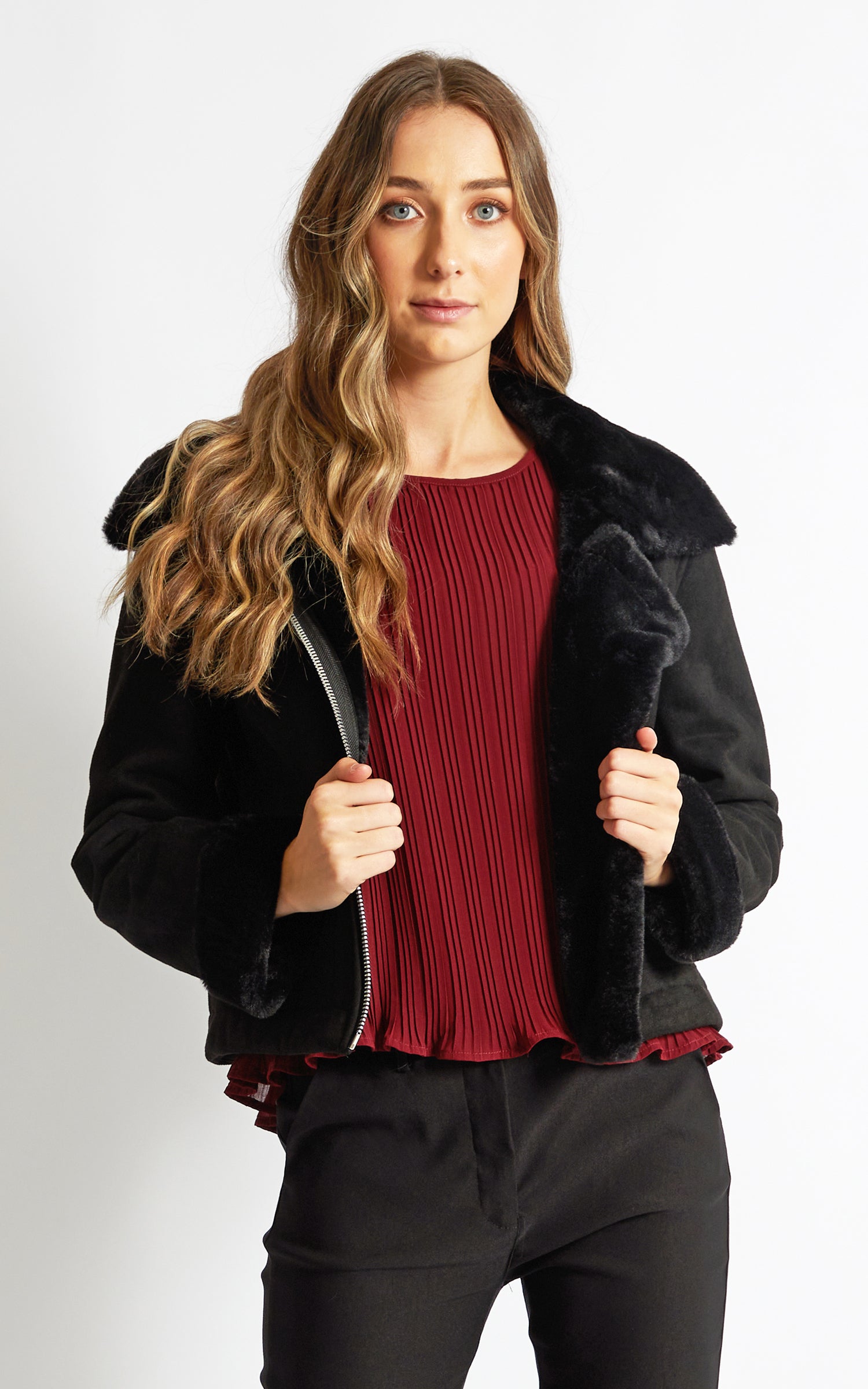 Pagani faux fur jacket Clearance