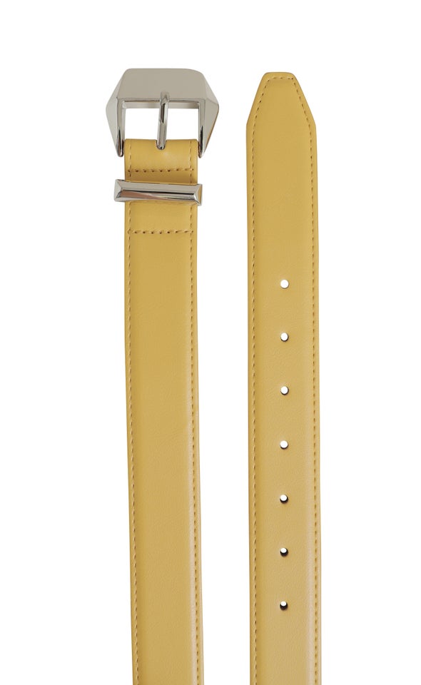 Geo Buckle Jean Belt Silver/ochre