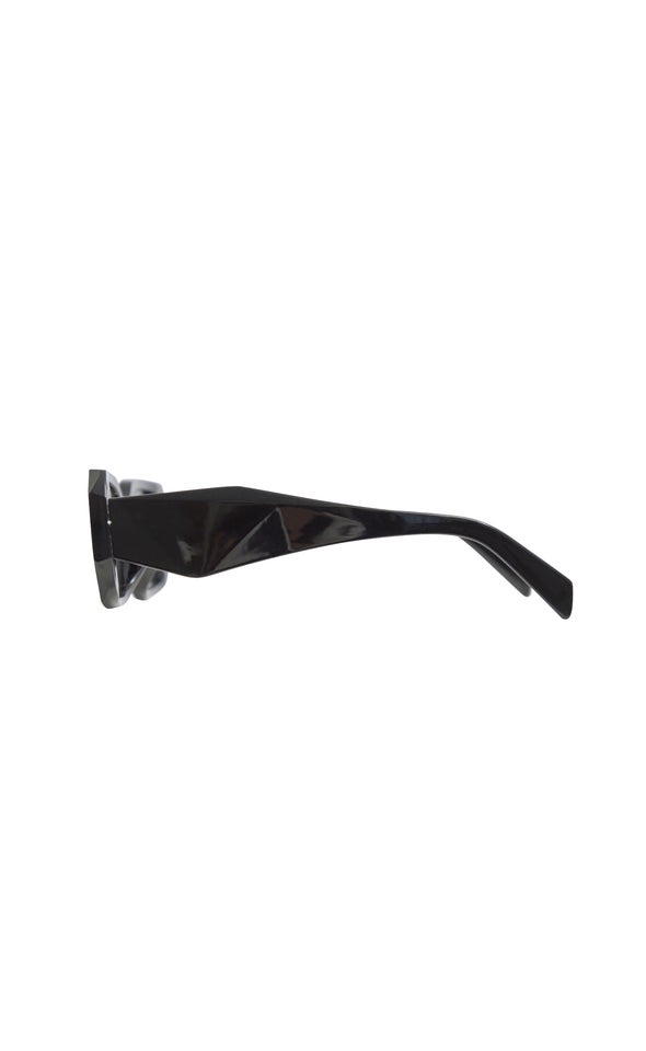 Geo Frame Sunglasses Black