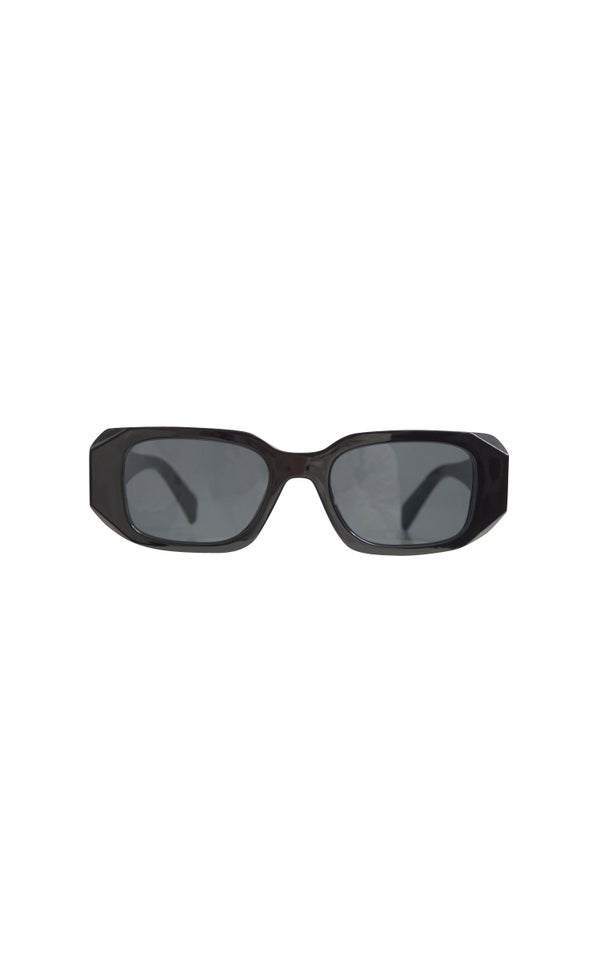 Geo Frame Sunglasses Black