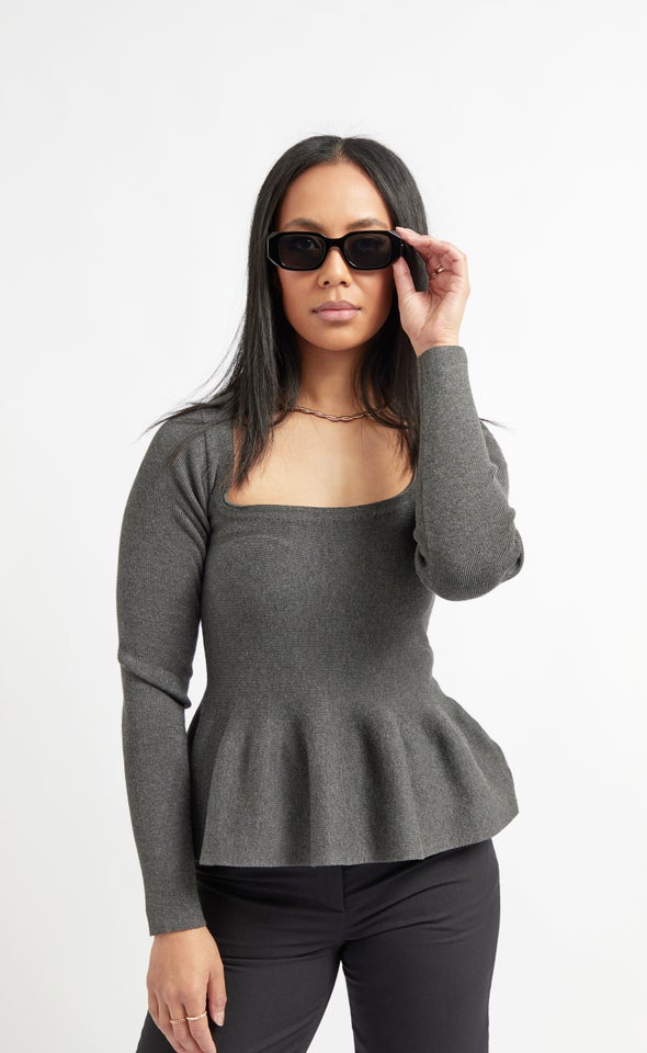 Geo Frame Sunglasses Black