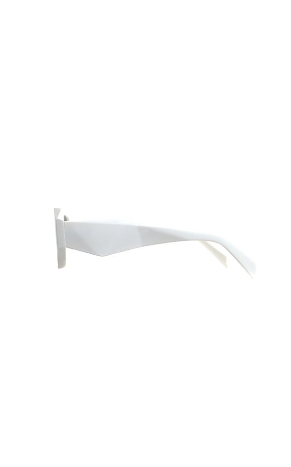 Geo Frame Sunglasses White