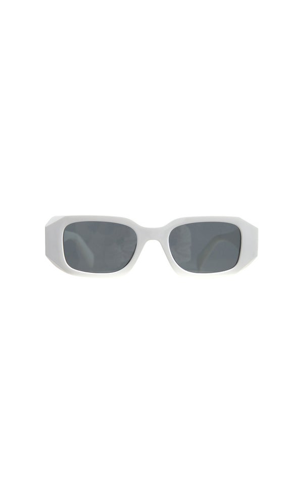 Geo Frame Sunglasses White