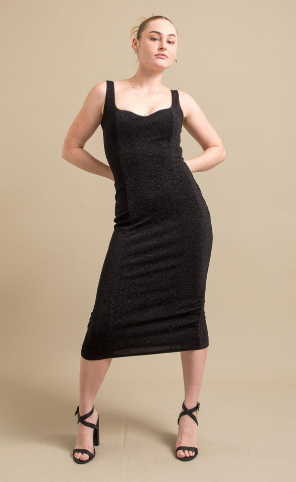 Glitter Knit Midi Dress | Pagani