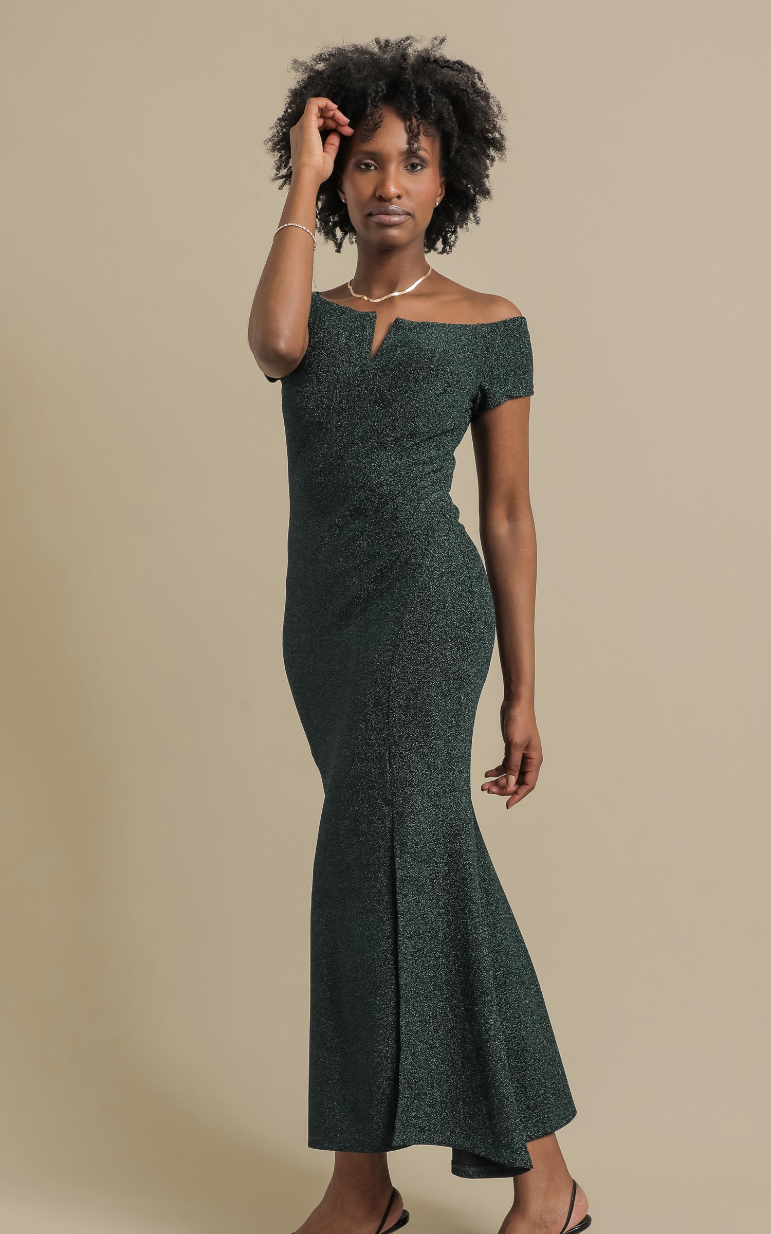 green emerald velvet dress Nookie main image 1