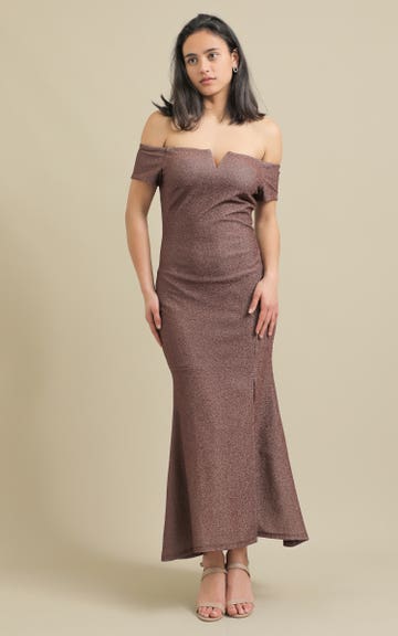 sachin and babi light blue dress Glamorous Off-shoulder Long Sleeve Shining Evening Dress  HAREM's Brides