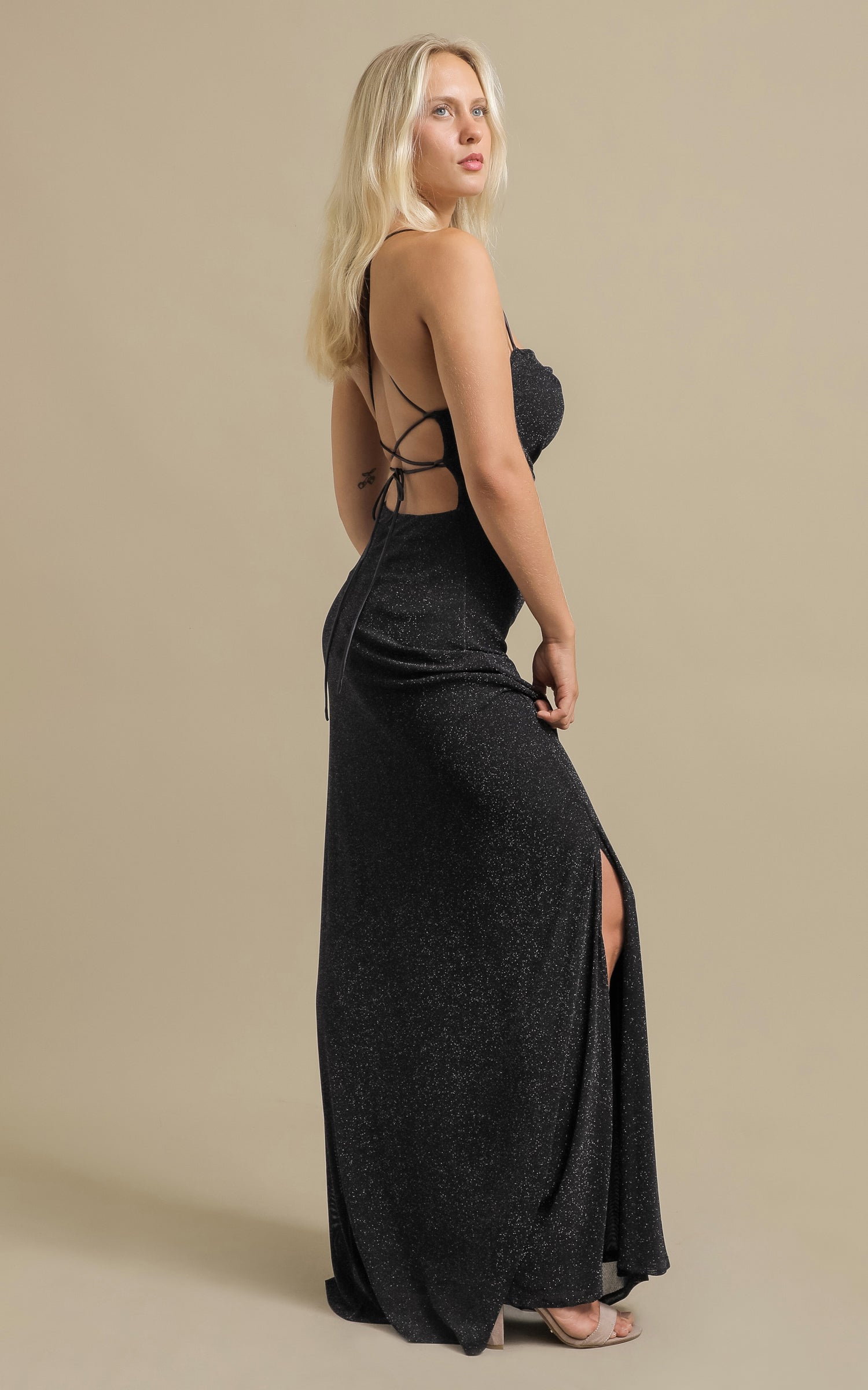 Shop our Sequin Cross Back Party Dress in Pink | Pagani