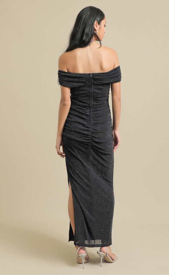 Glitter Mesh Gown Ink