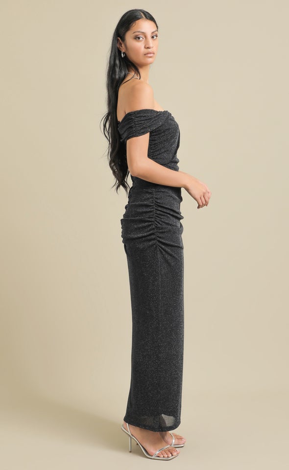 Glitter Mesh Gown Ink