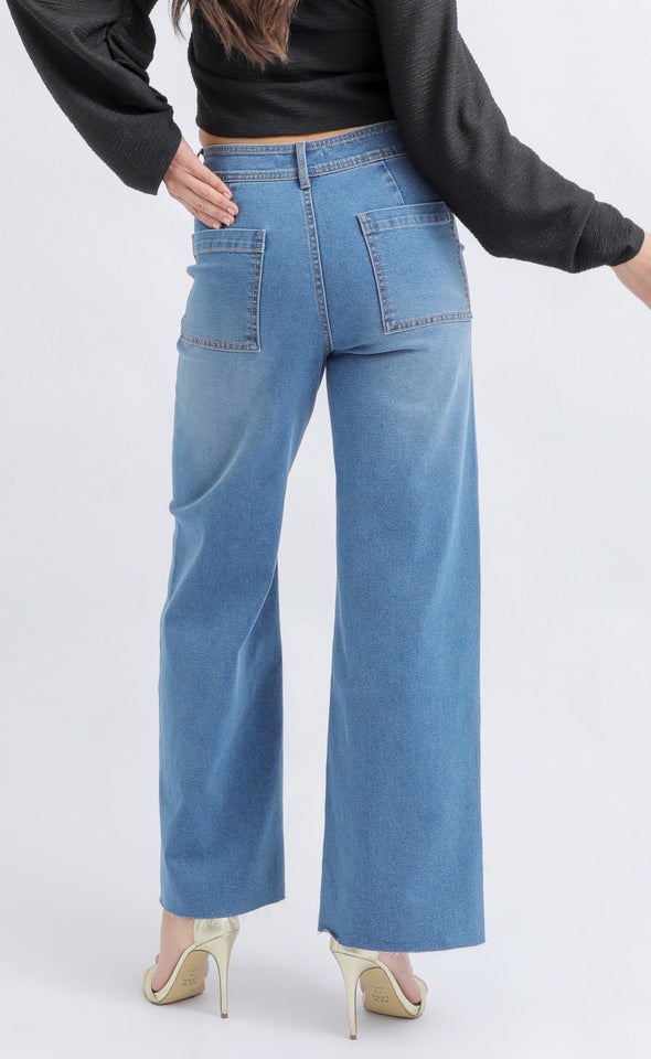 High Rise Sailor Jeans Blue