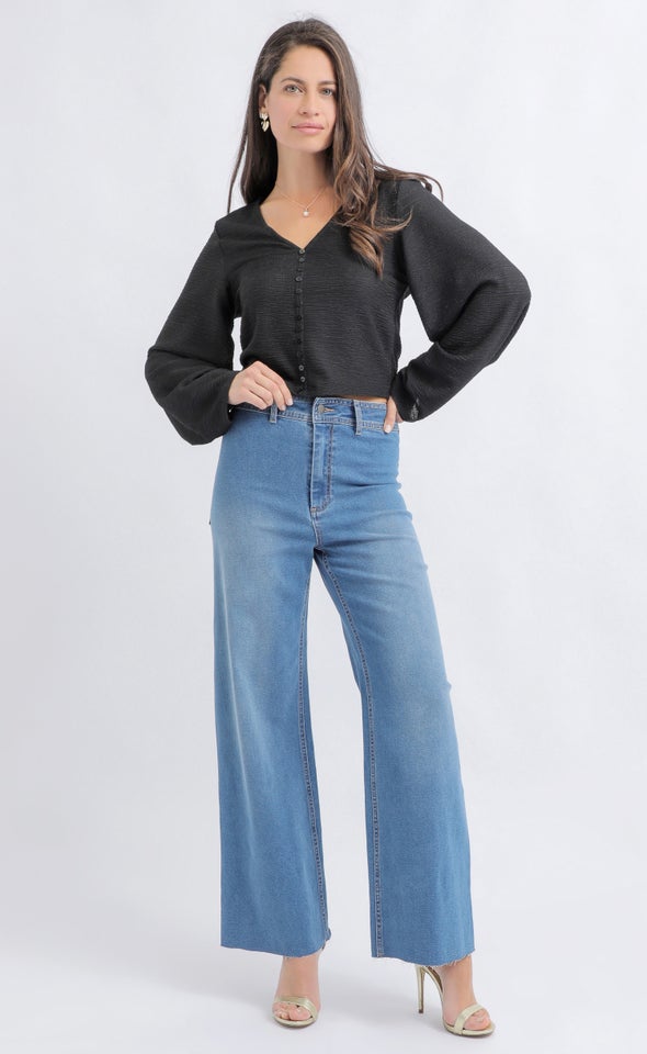 High Rise Sailor Jeans Blue
