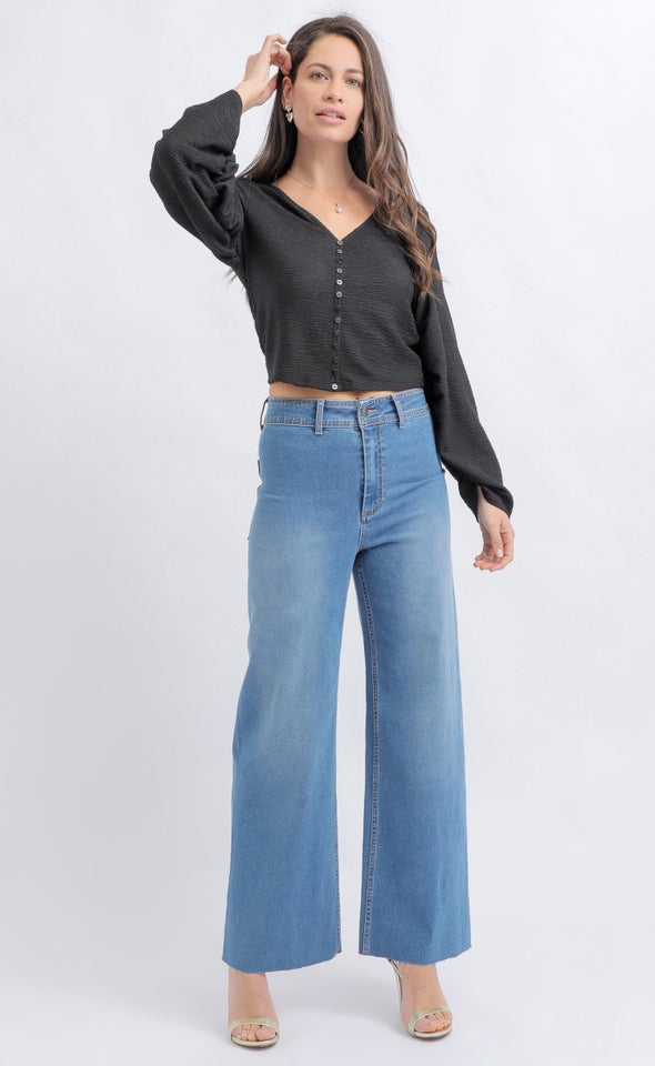 High Rise Sailor Jeans Blue