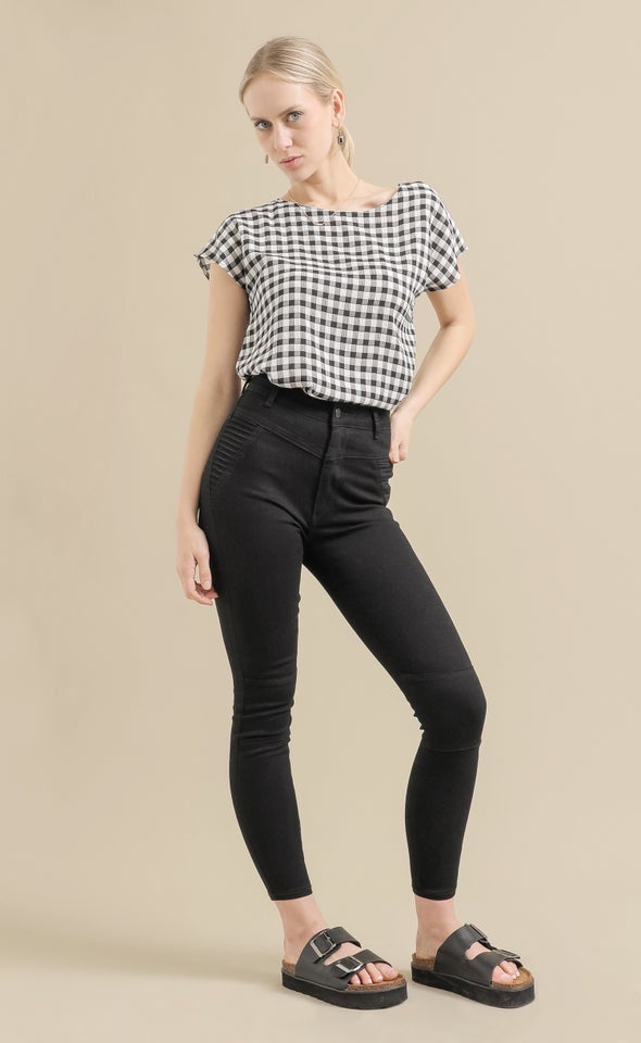 High Rise Skinny Jeans Black