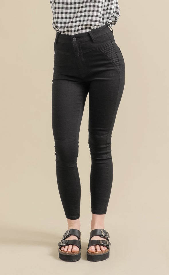 High Rise Skinny Jeans Black