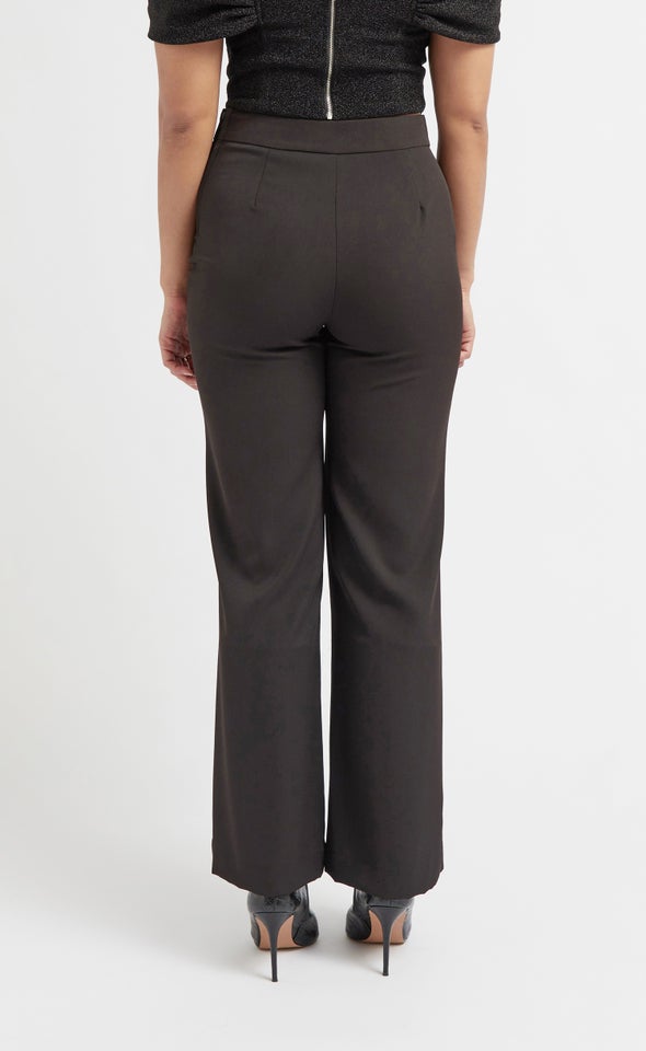 High Waist Wide Leg Pants Black