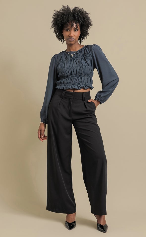 High Waist Wide Leg Pants