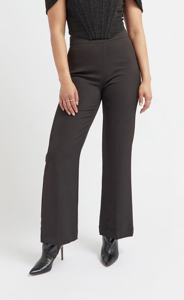 High Waist Wide Leg Pants Black