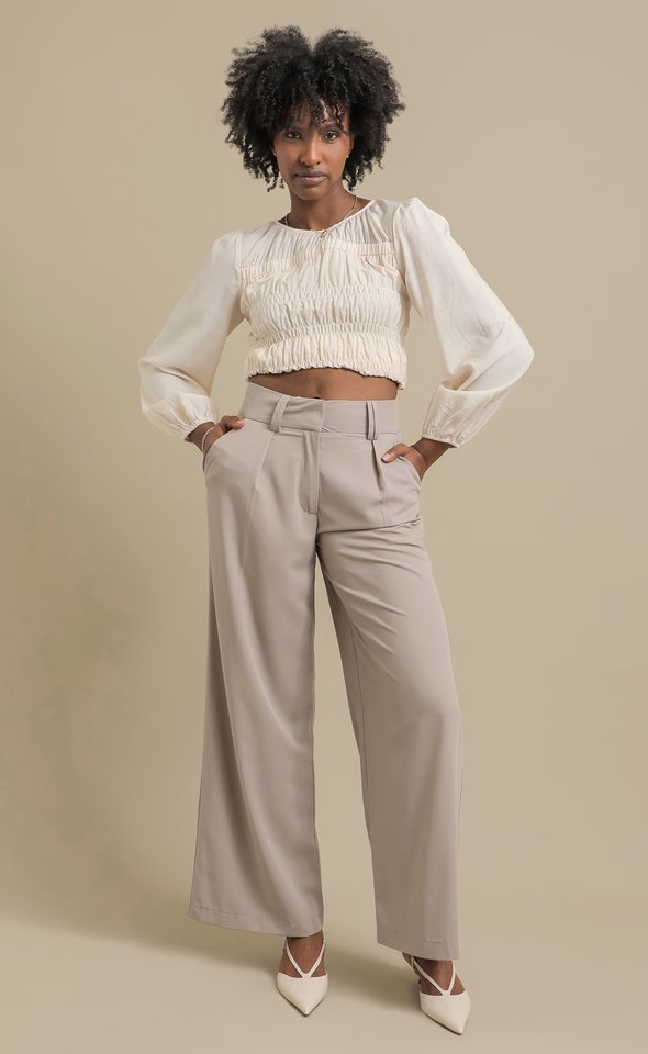 High Waist Wide Leg Pants