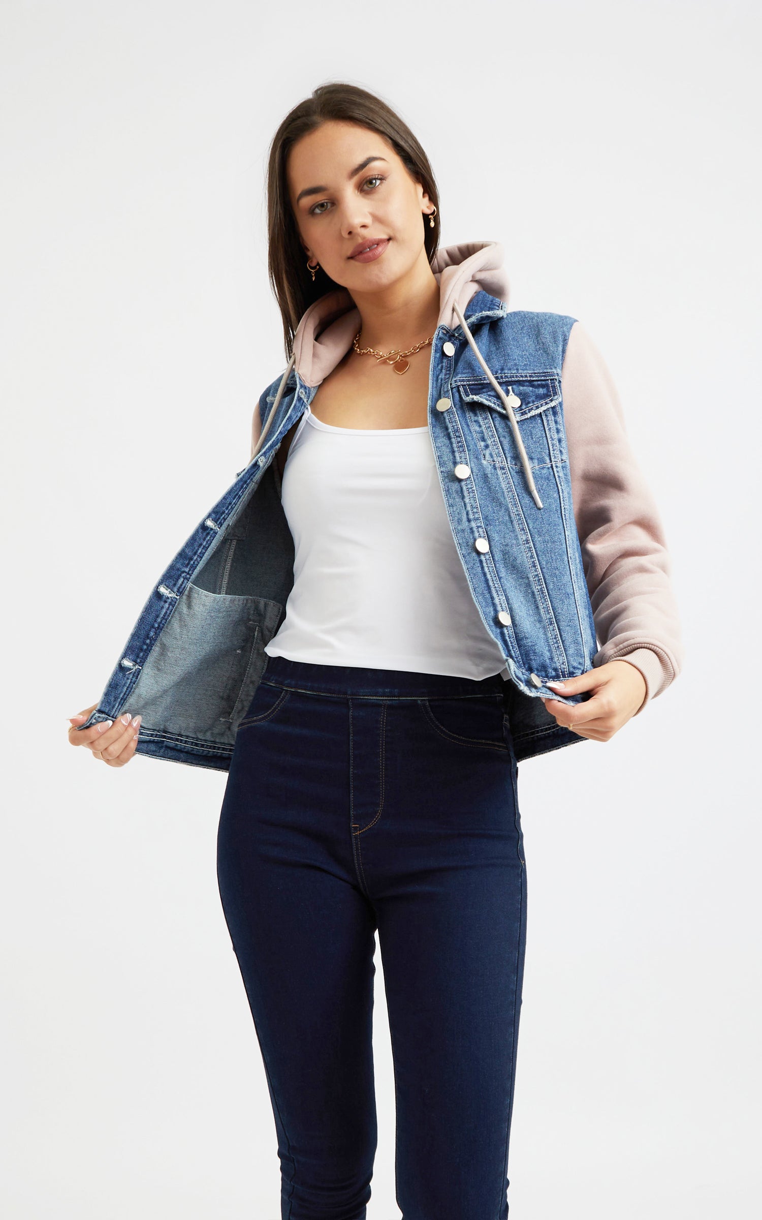 hoodie plus denim jacket