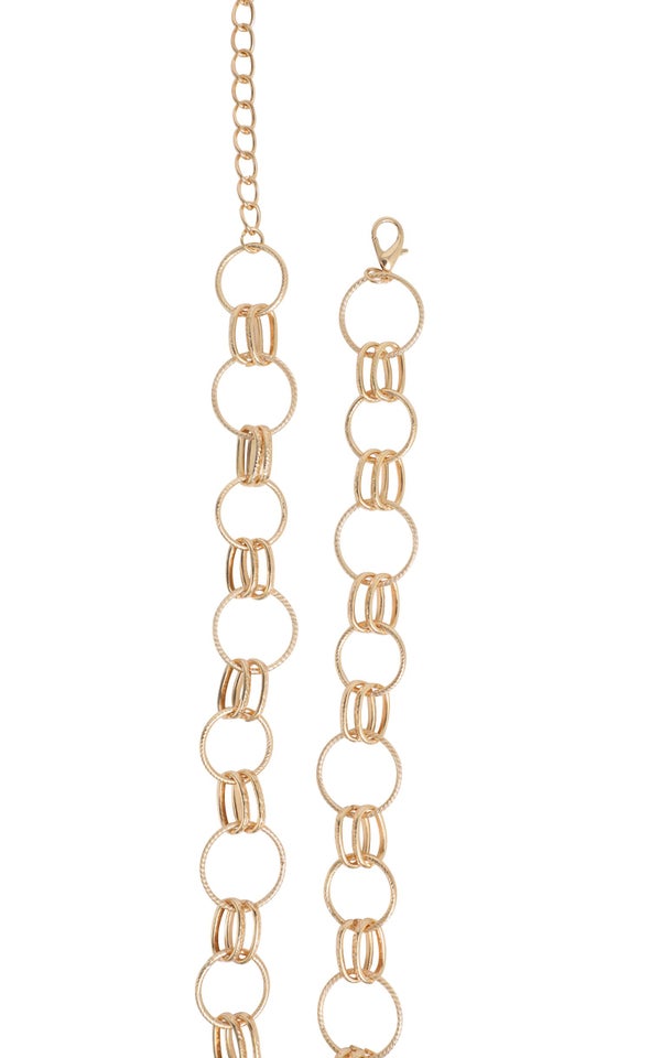 Hoop Link Metal Belt Gold