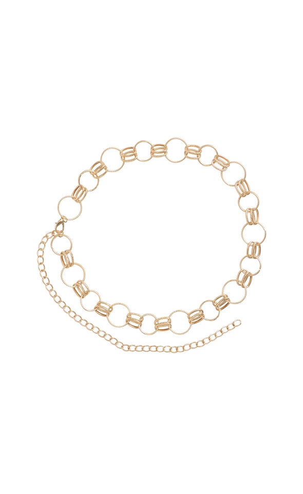 Hoop Link Metal Belt Gold