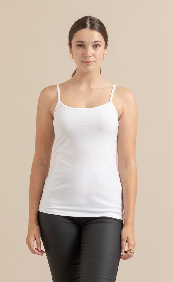 Brilliant Basics Women's Stretch Cami - White - Size Large