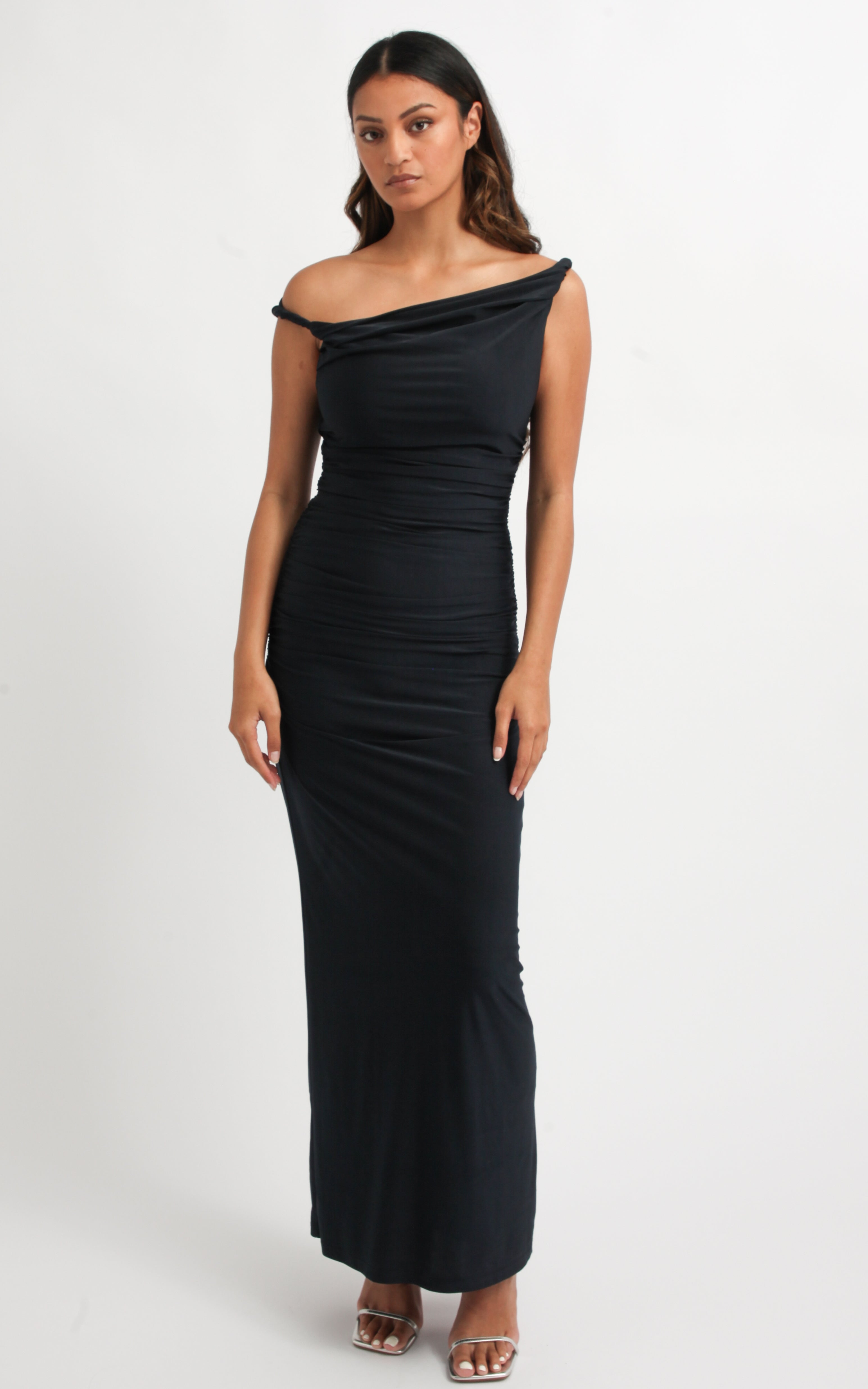 Shop our Jersey One Shoulder Maxi in Black | Pagani