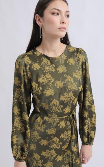 gold dress pagani Shop our Jacquard Satin LS Midi in Olive/gold Pageant gown