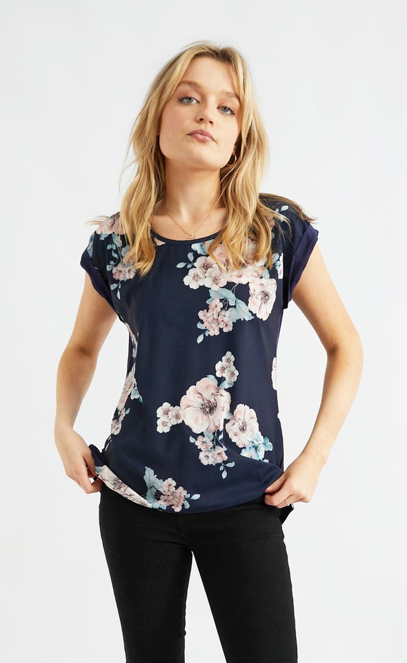Jersey Back Floral Top
