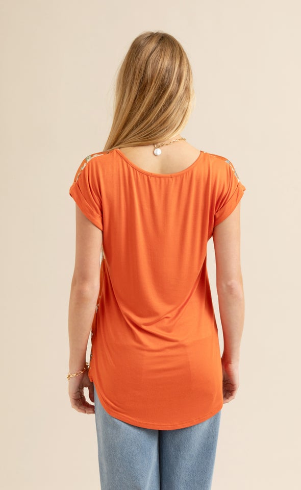 Jersey Back Palm Top Rust/palm