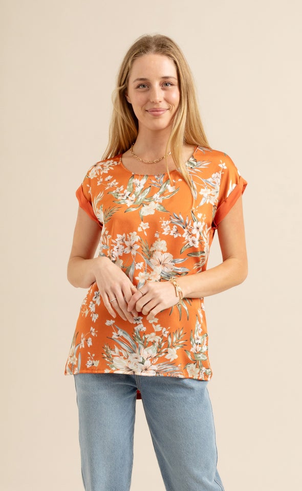 Jersey Back Palm Top Rust/palm