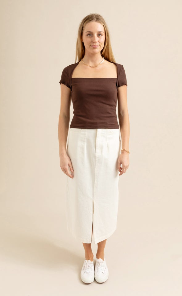 Jersey Bolero Top Chocolate
