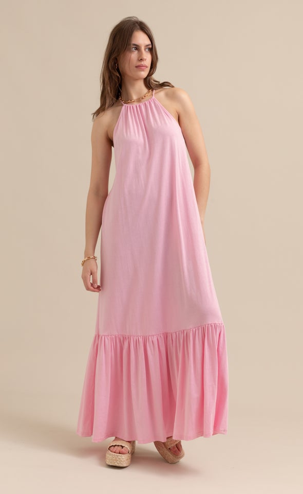 Jersey Cross-Back Maxi Tulip Pink