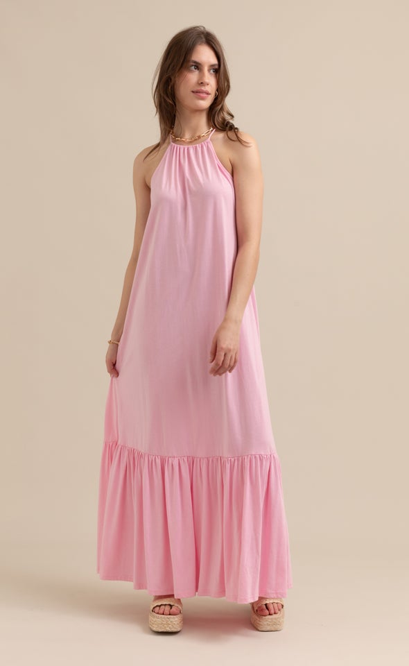 Jersey Cross-Back Maxi Tulip Pink