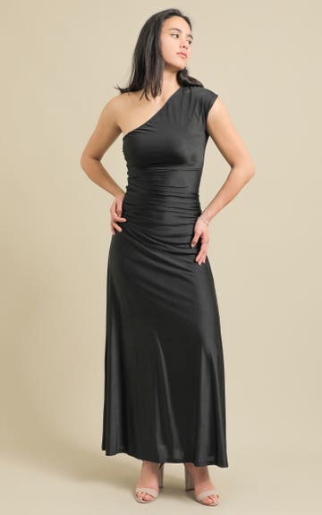 strapless open back dress One Shoulder Maxi Dress main image 1