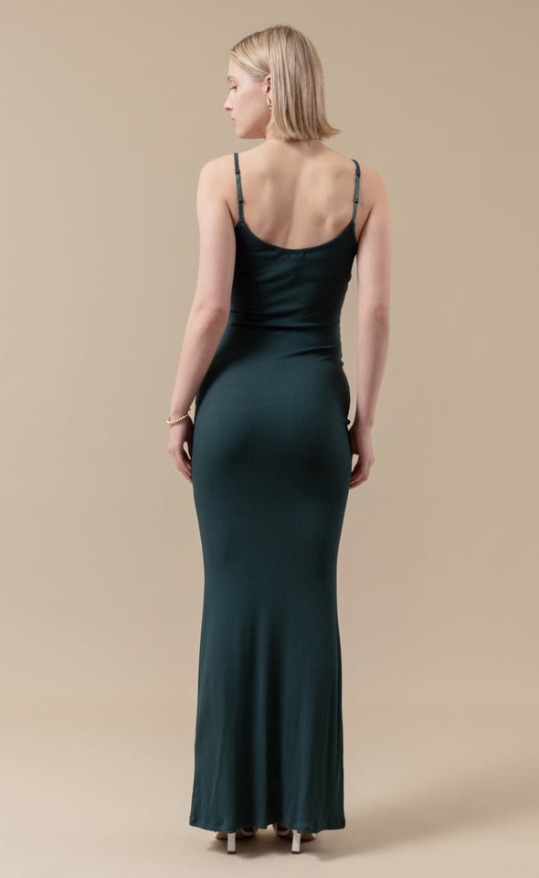 Jersey Plain Slip Maxi Emerald