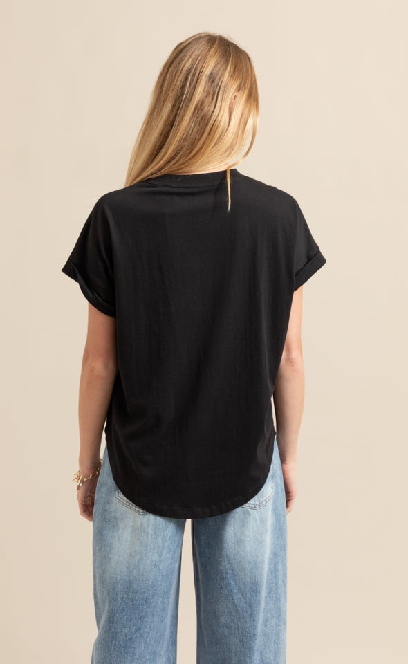 Jersey Plain T-Shirt Black