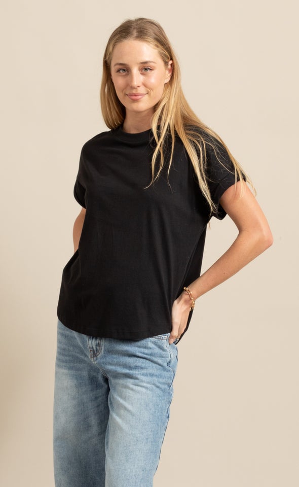 Jersey Plain T-Shirt Black