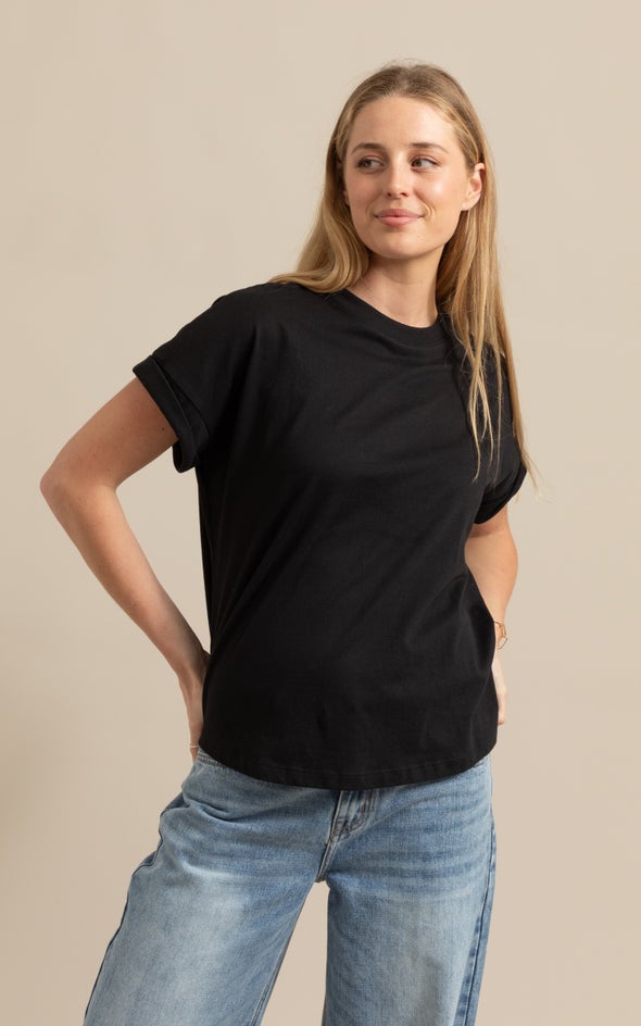 Jersey Plain T-Shirt Black