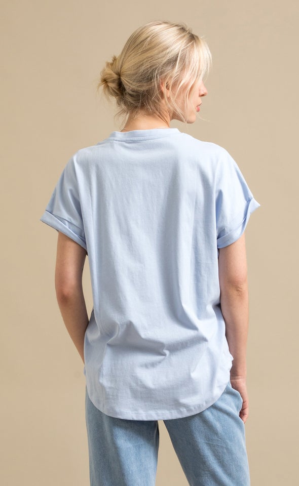 Jersey Plain T-Shirt Blue