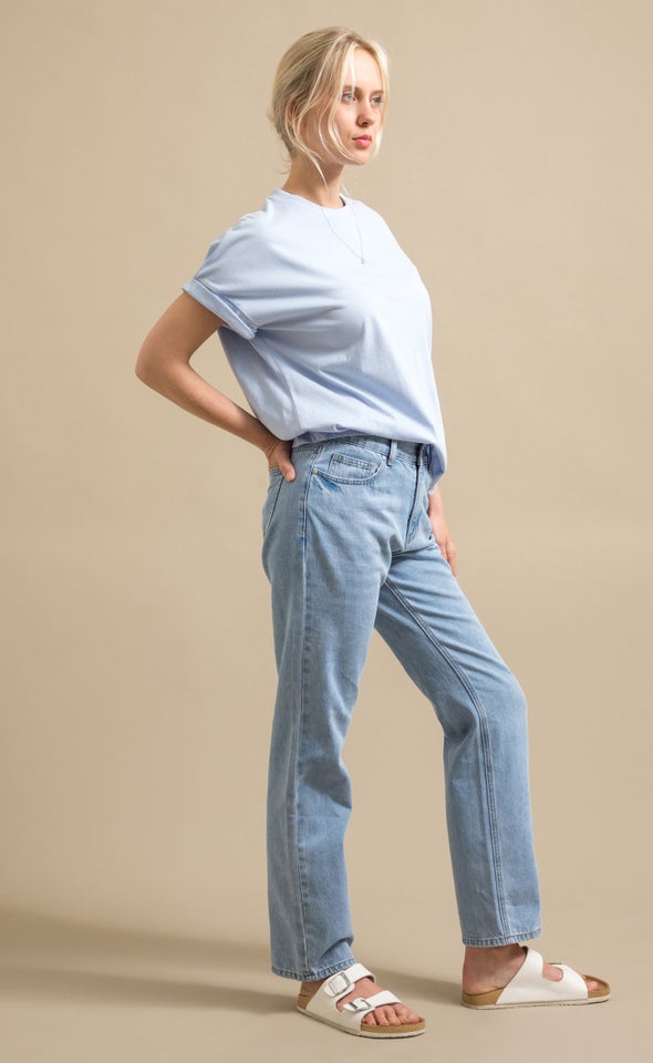 Jersey Plain T-Shirt Blue