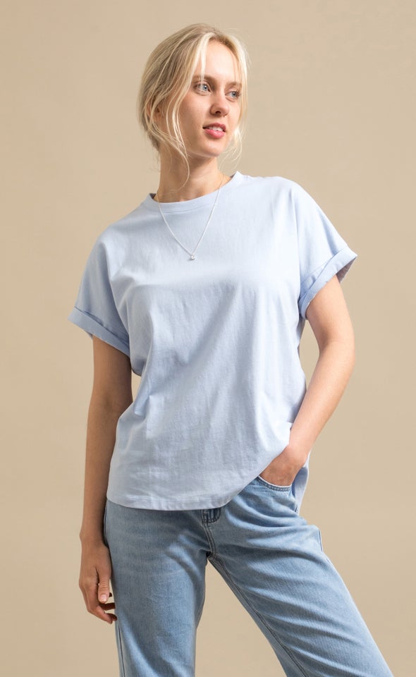Jersey Plain T-Shirt Blue