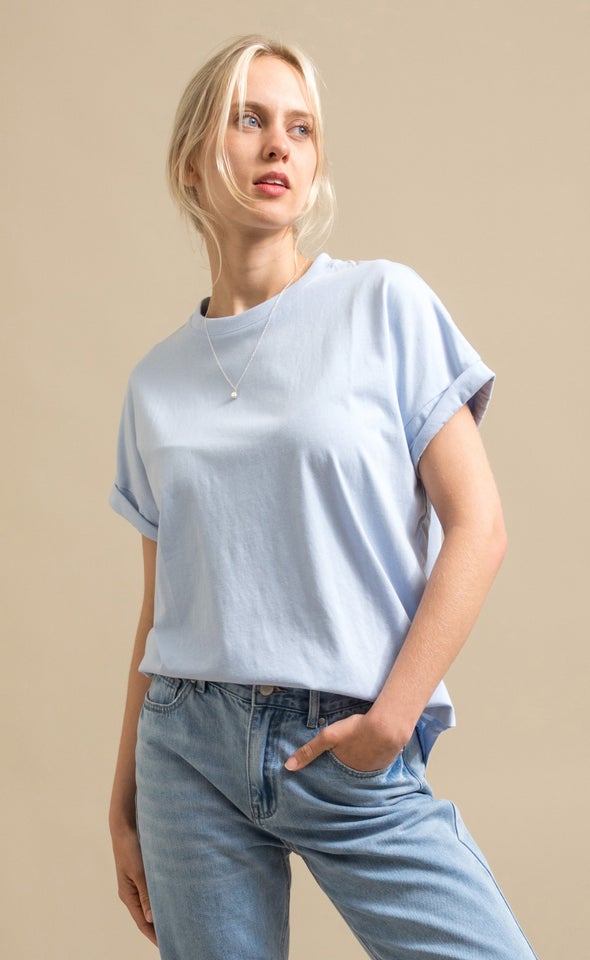 Jersey Plain T-Shirt Blue