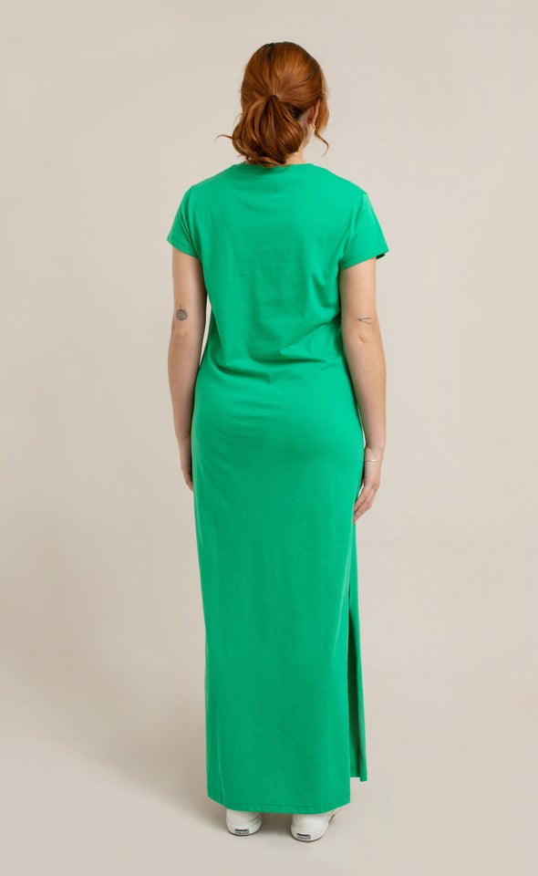 Jersey Plain T-Shirt Maxi Green
