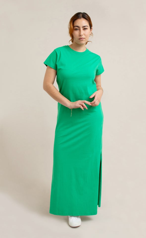Jersey Plain T-Shirt Maxi Green
